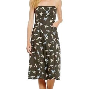 Free People Sunshine of Your Love Cotton Parrot Print Dress